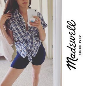 Madewell Button-Down Open Back Tee